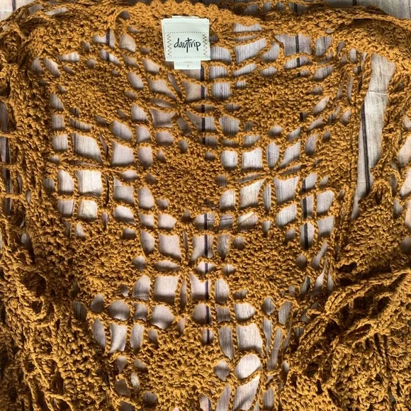 Mustard Crochet Cardigan from Buckle - Picture 4 of 4